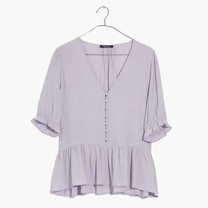 ✨ Madewell Courtyard Ruffle-Hem Top ✨